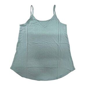 V-Neck Tank Top Mint Green Womens Med Casual Wear Sleeveless Lightweight Size M